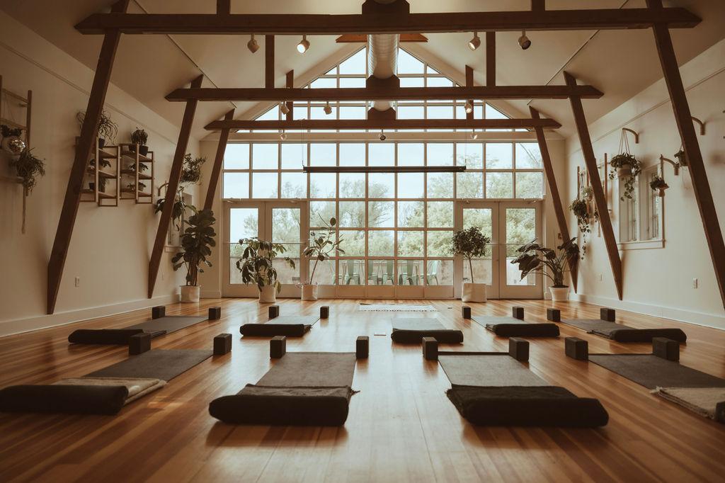Katy Gennaro in yoga practice