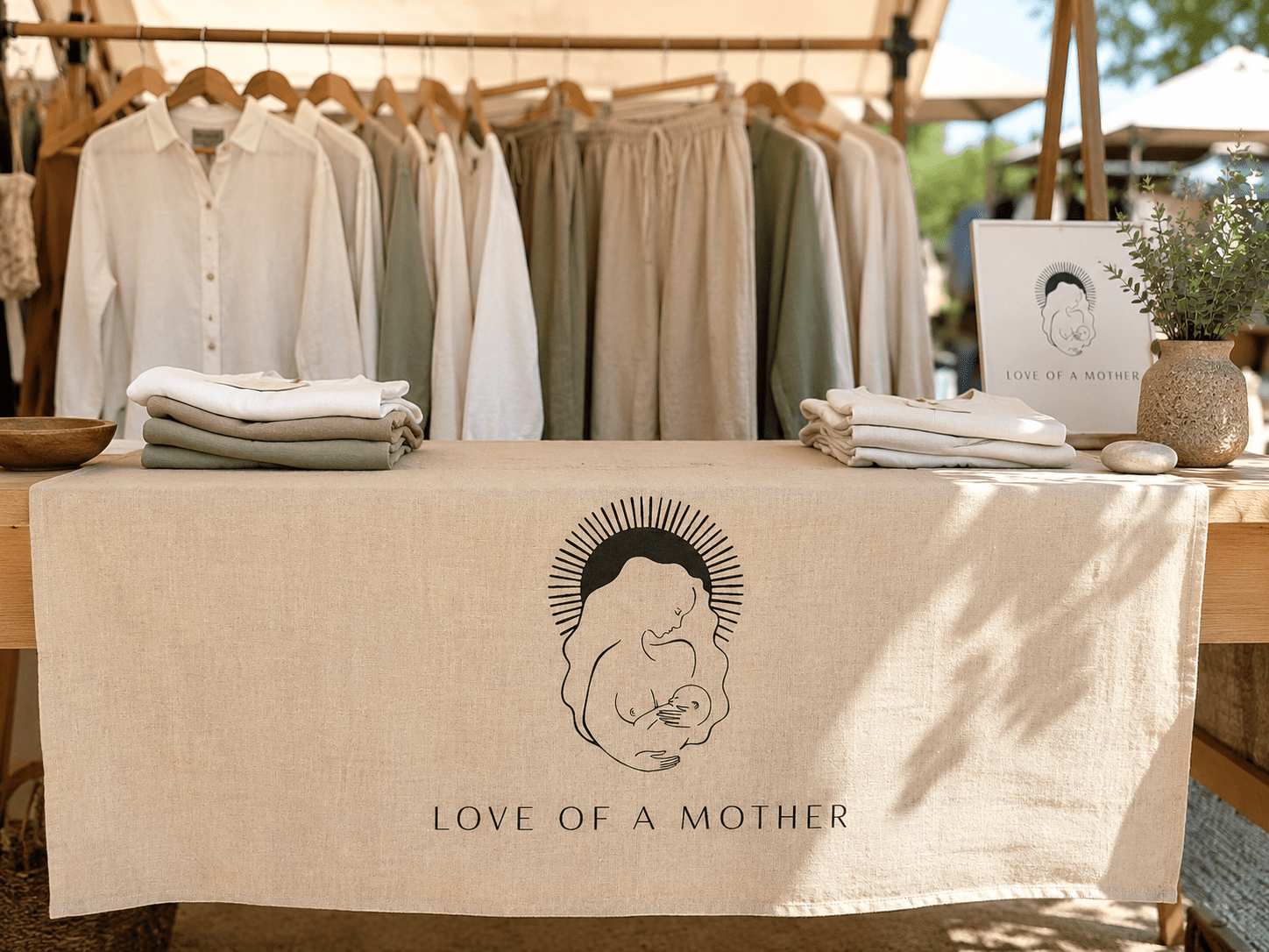 LOAM Love of a Mother market stand