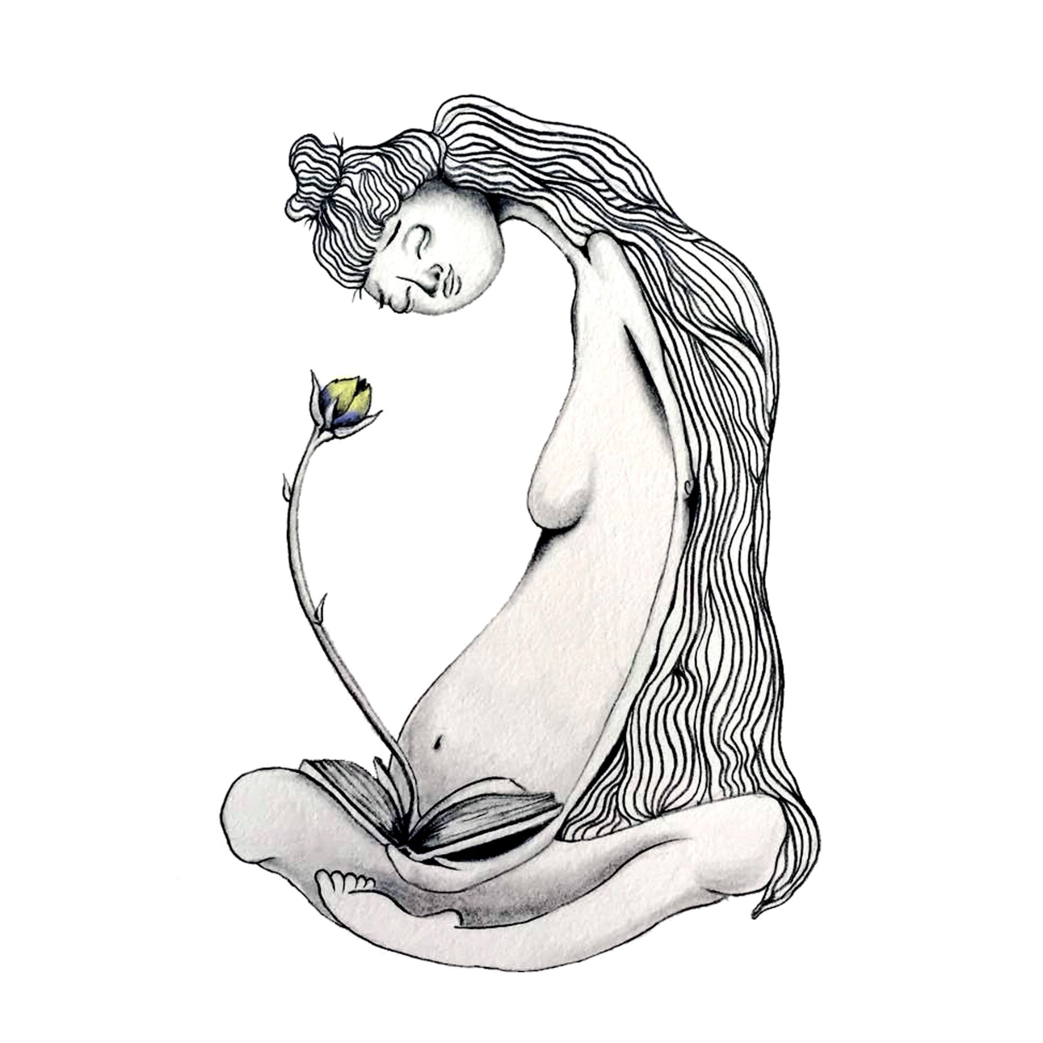 katy-gennaro-drawing-figure-book-bud